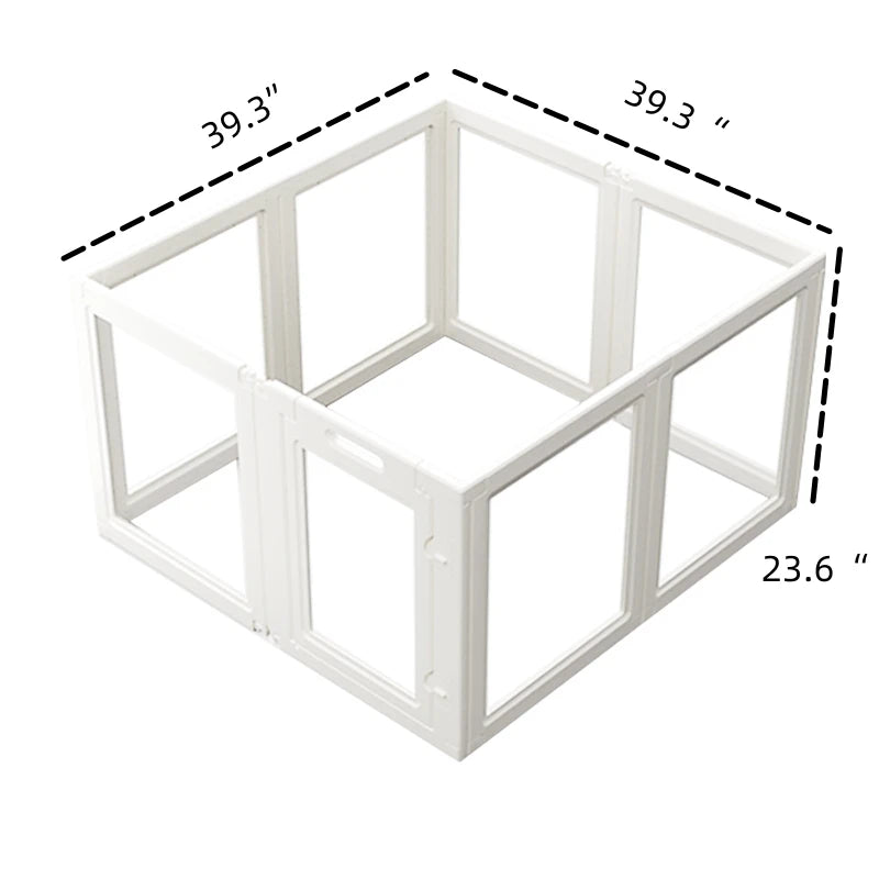 Dog Door Clear Playpen Fence for Small and Medium Dogs