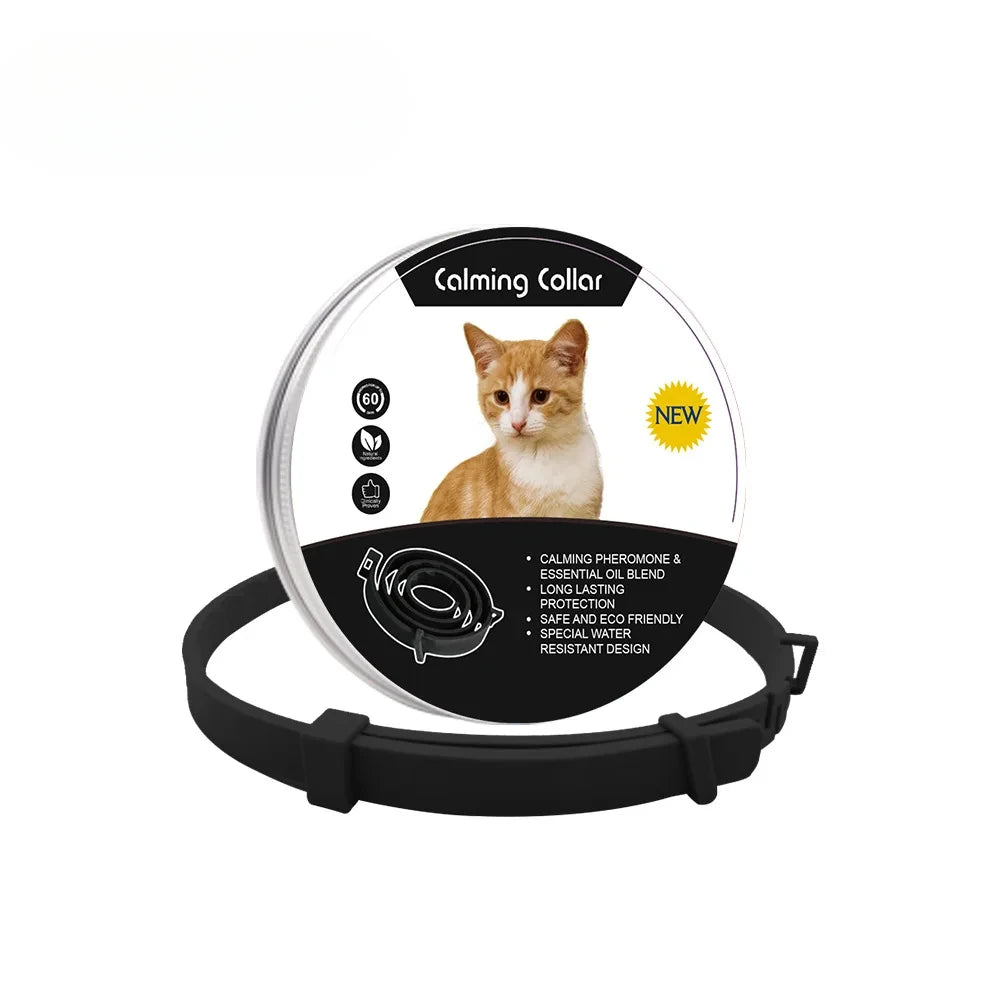 Calming Collar For Cats And Dogs Adjustable With Natural Pheromone Blend Lavender Chamomile