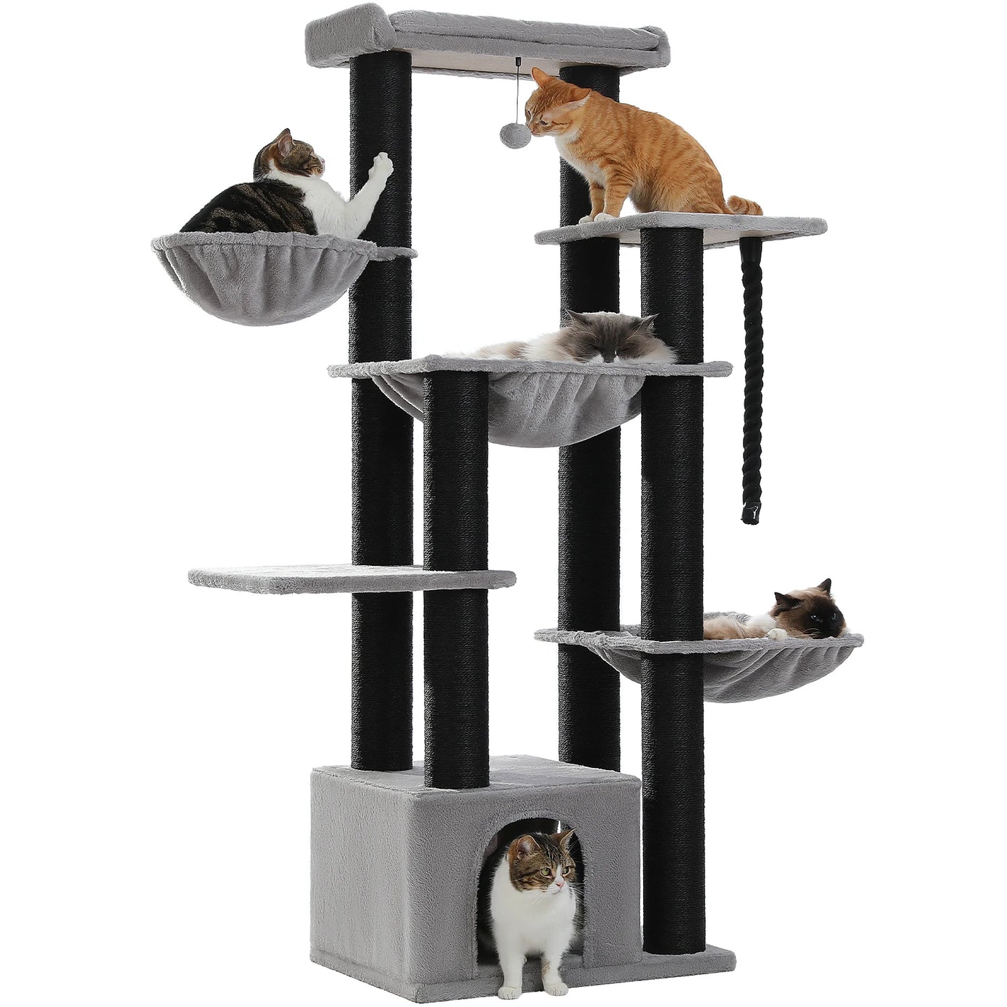PAWZ Road Large Cat Tree With Multiple Levels And Hammock