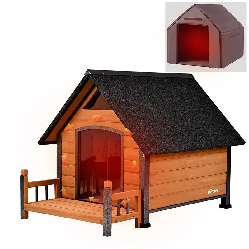 Zoropug Insulated Dog House With Liner And Iron Frame