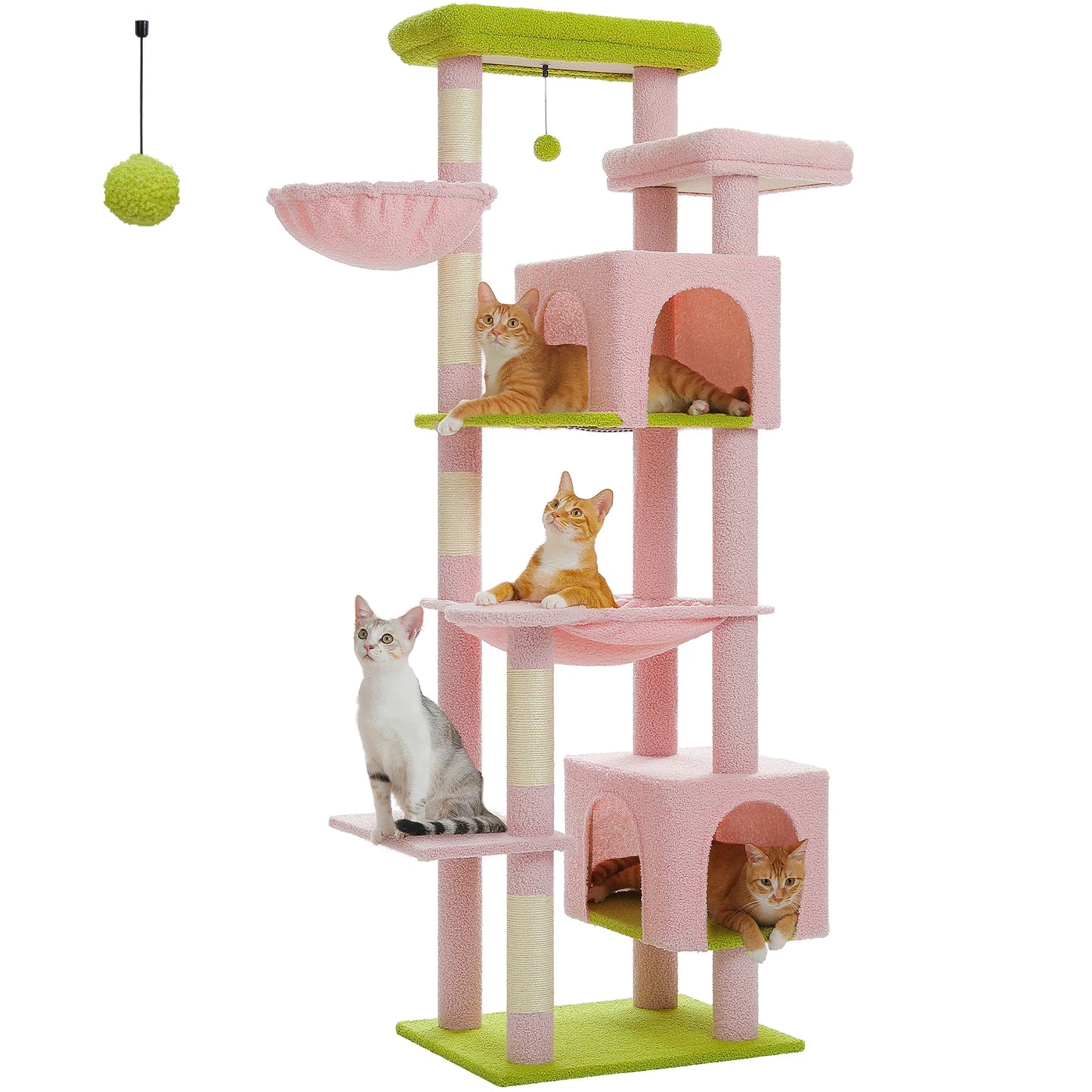 PEQULTICN Cat Tree Indoor Multi Level Tower With Scratching Posts
