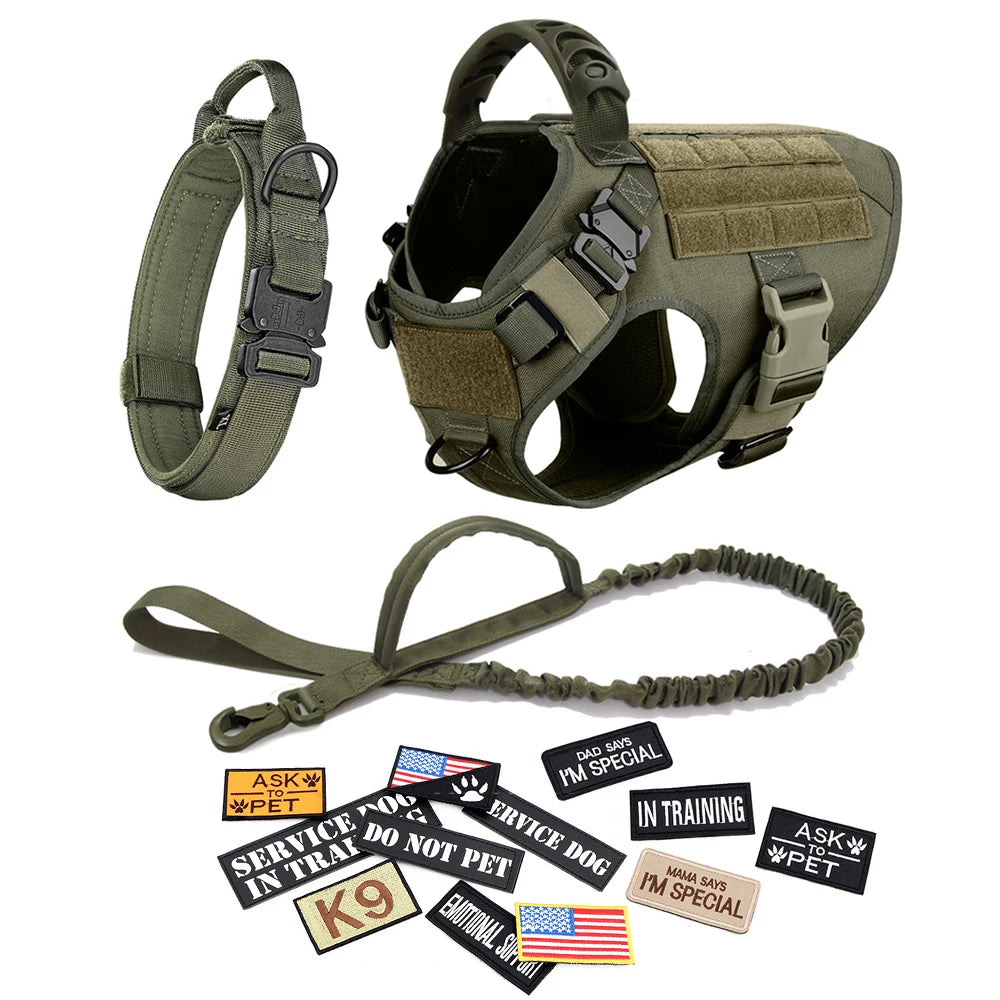 PETRAVELCN Tactical Dog Harness Vest For All Dogs Training Walking