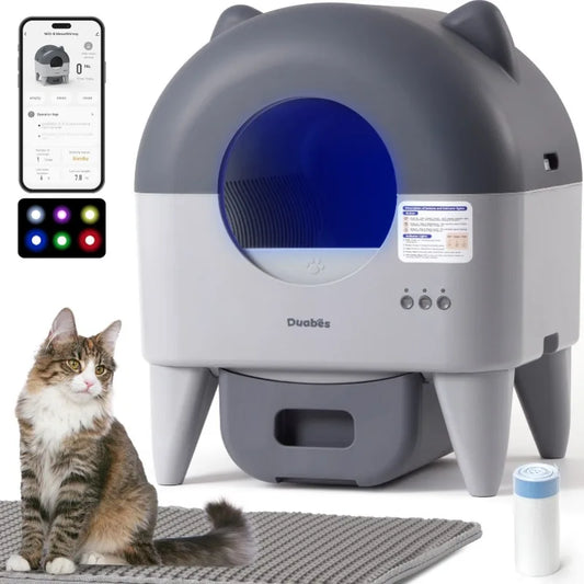 Lunapurr Automatic Self Cleaning Cat Litter Box With App Control For Multi Cat Compatibility