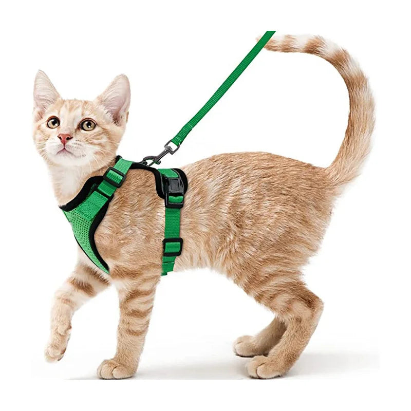 Cat Harness and Leash for Walking Escape Proof Adjustable Vest