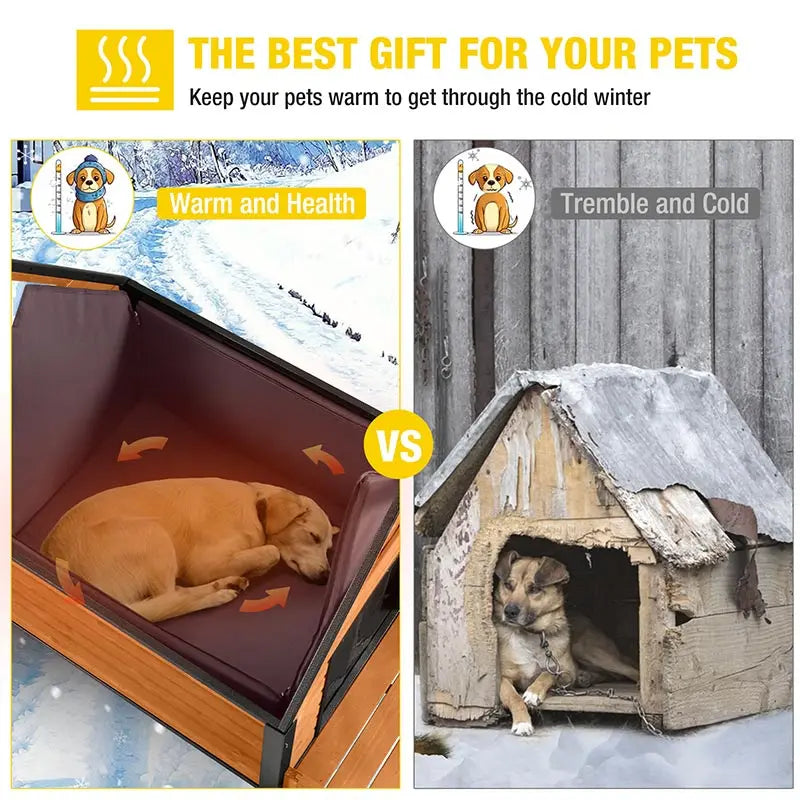 Zoropug Insulated Dog House With Liner And Iron Frame