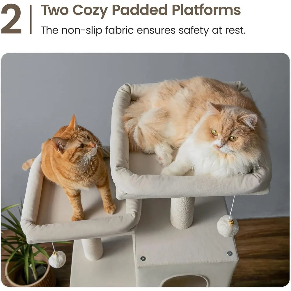DAFIFY Multi Level Cat Tree With Perches And Hammock