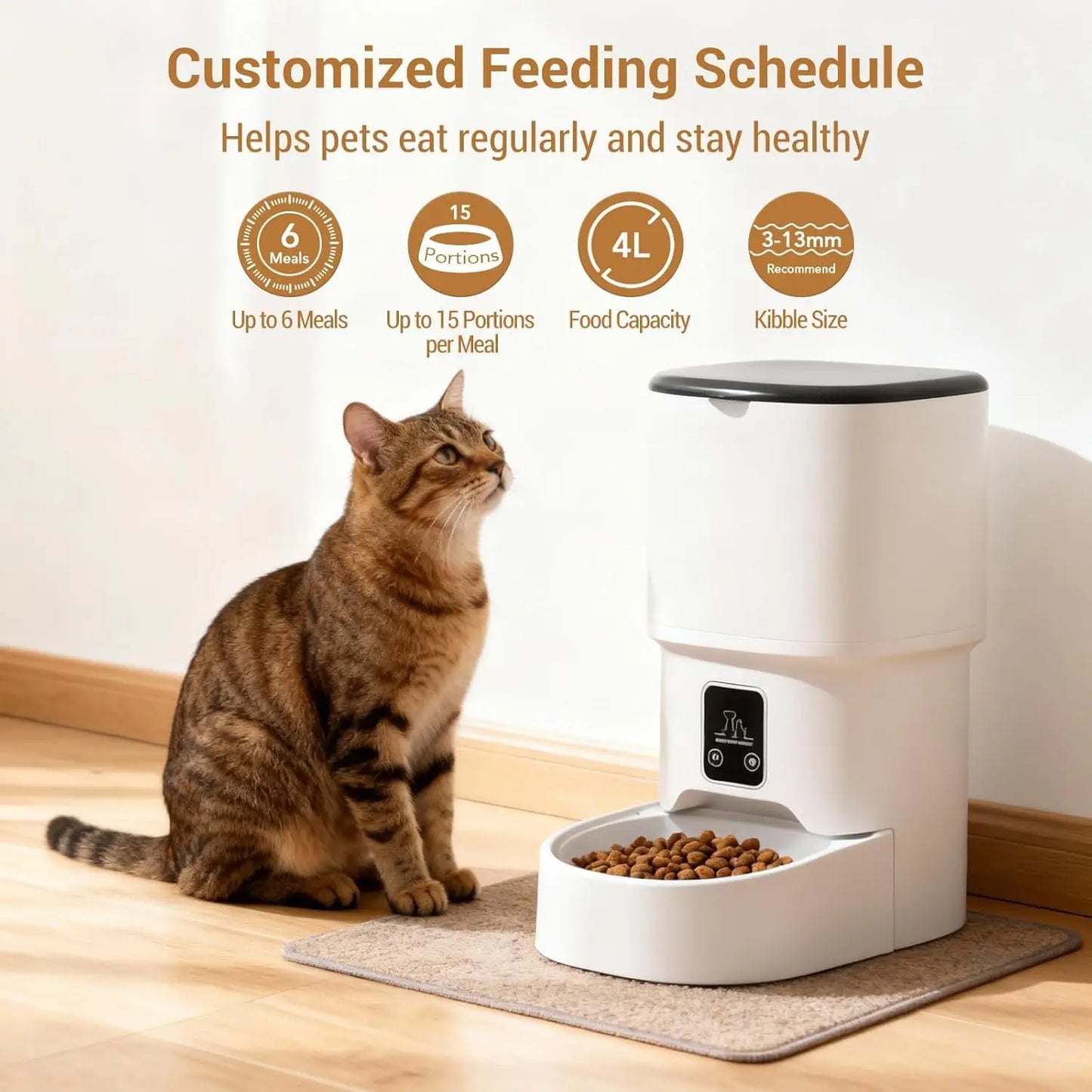 HiMISS Programmable Automatic Pet Feeder With Timer And Portion Control
