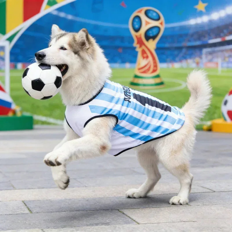 Hot New Soccer Cat Dog Football Breathable Mesh Jersey Dog Jersey Thin Cool Summer Pet Clothes T Shirt Puppy Soft Quick Dry Vest
