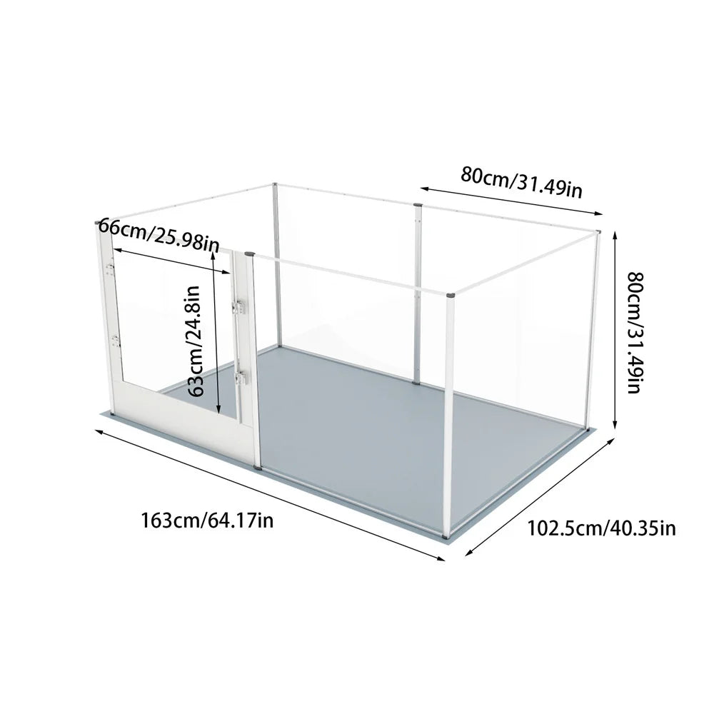 Borwart Acrylic Dog Playpen Cage Whelping Pen Indoor Enclosure