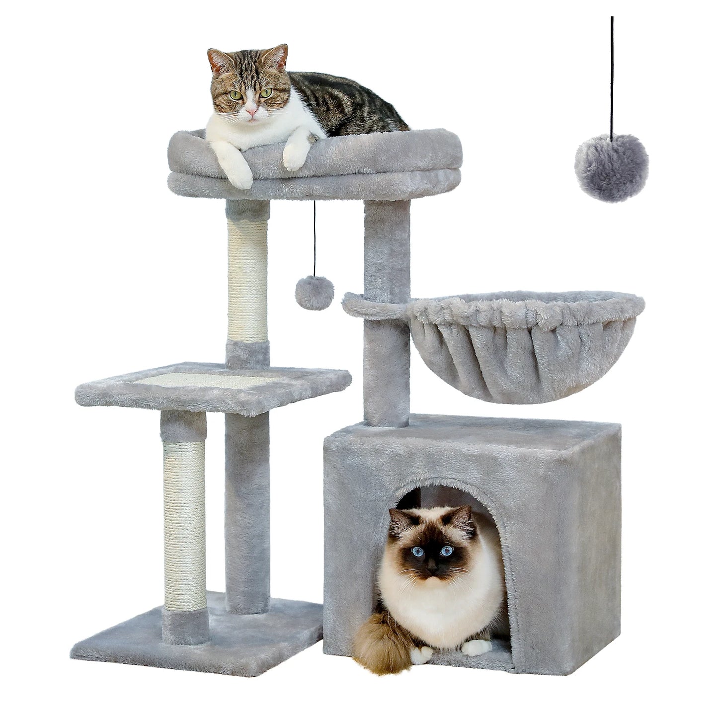 PAWZ Road Cat Tree Tower For Indoor Cats 3-Tier Activity