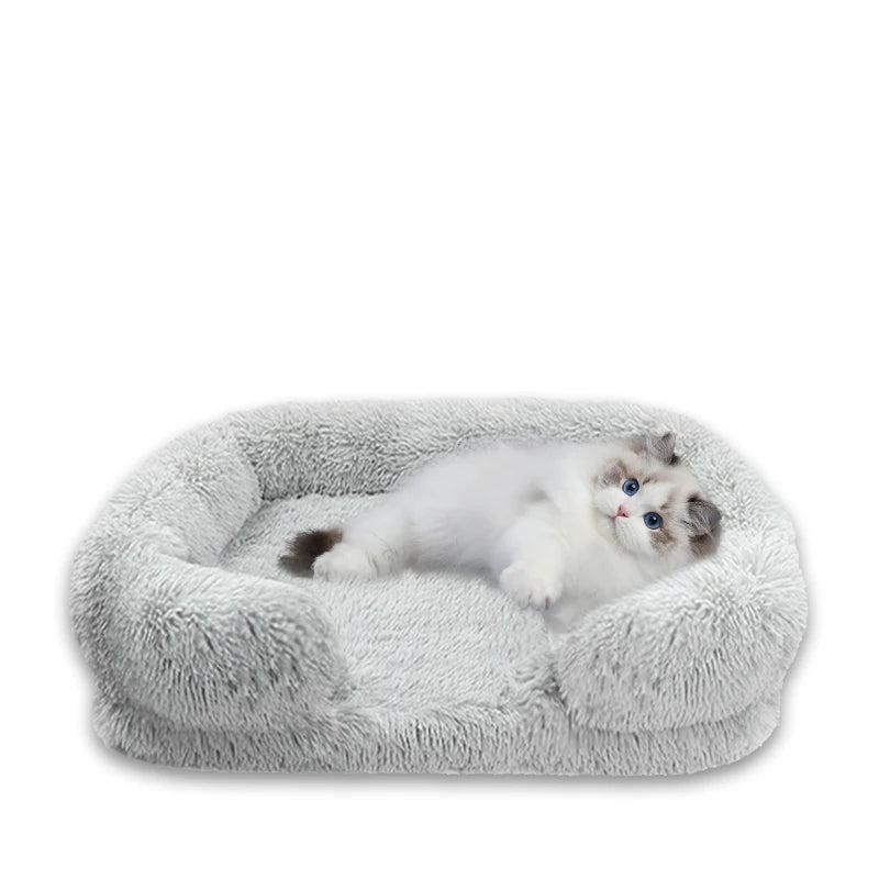 Thickened Orthopedic Dog Bed for Large Dogs with Plush Cover