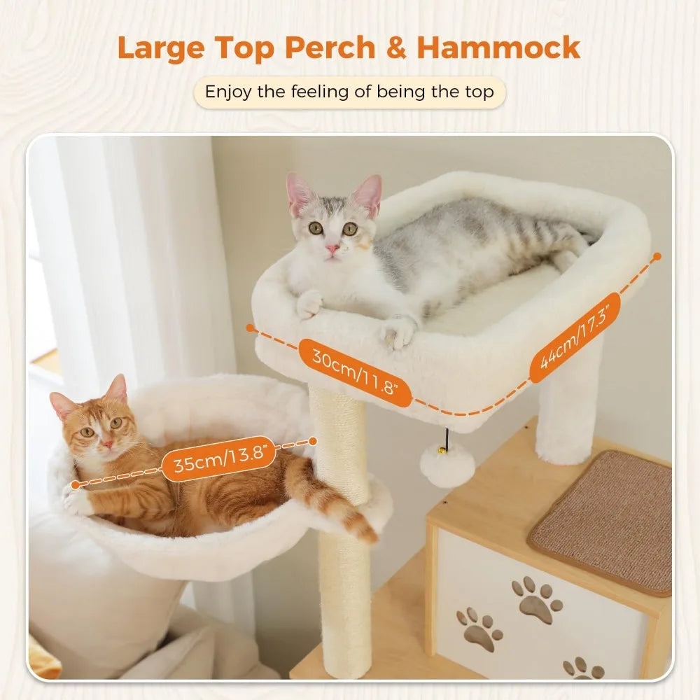 DAFIFY PawZ Road Cat Tree With Food Station