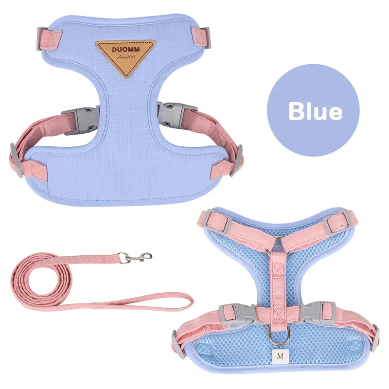 Puppy Harness and Leash Set, Breathable Pet Harness for Small and Medium-Sized Dogs and Cats