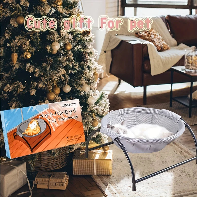 CN Cat Hammock Bed Breathable Orthopedic Cushioned ErgonomicallyDesigned Resting Pets