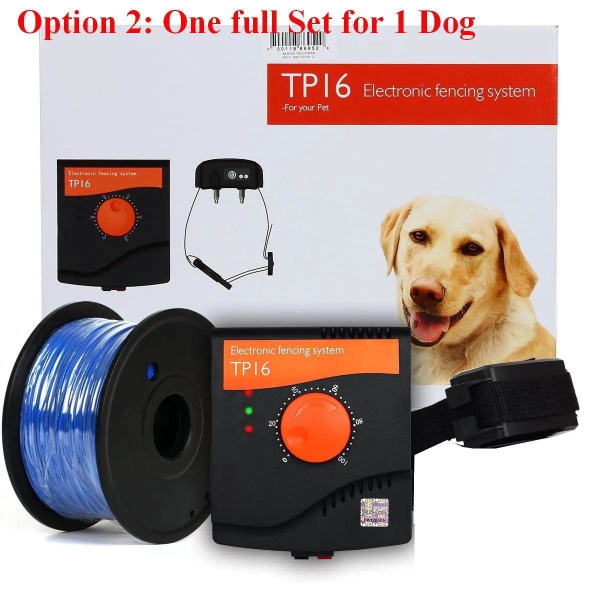 TP16 Dog Electric Fence Rechargeable Waterproof 6 Level Training Collar