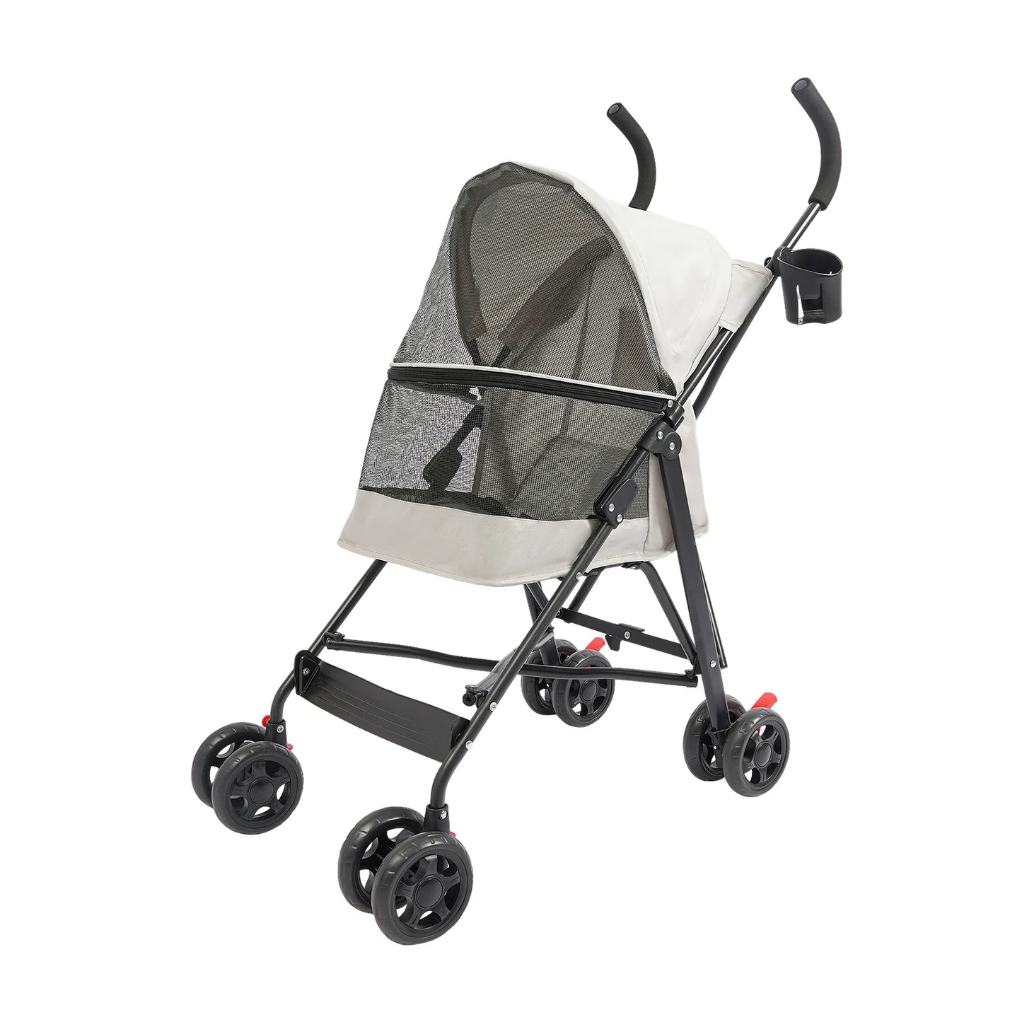 Lightweight Foldable Pet Stroller With 360 Degree Wheels