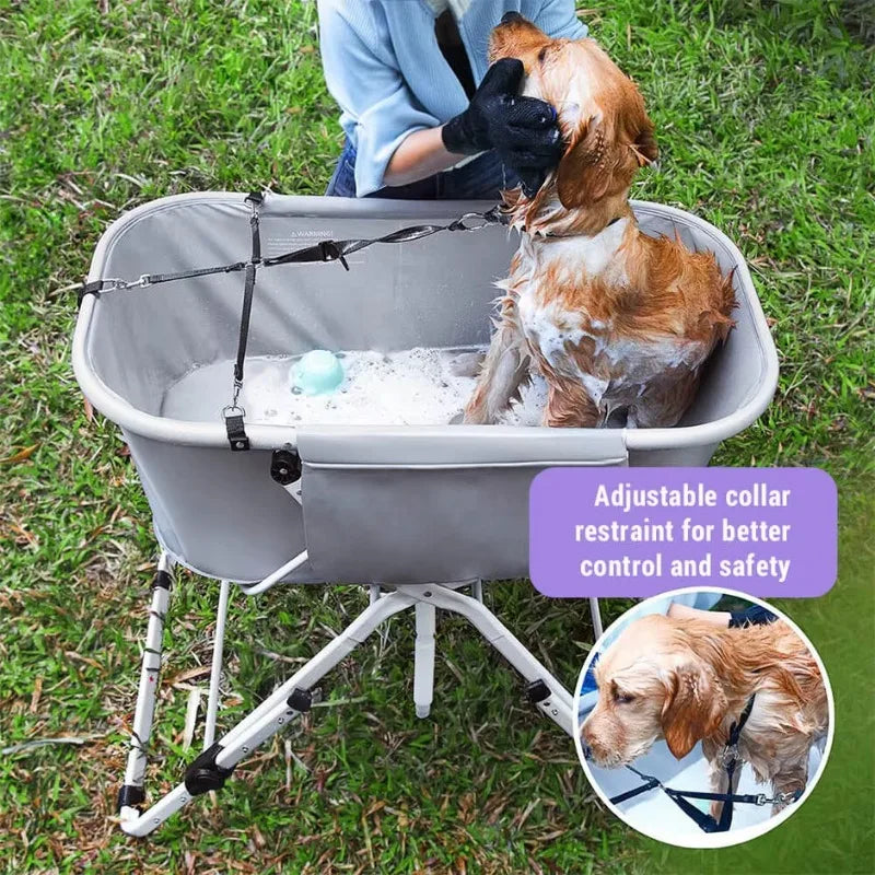 NonE Elevated Dog Bath Tubs Foldable Grooming Station For Pets