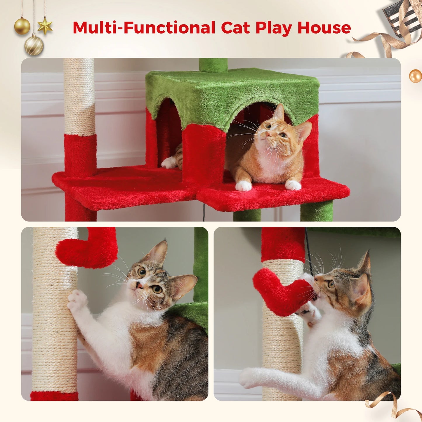 PAWZ Road Cat Tree with Sisal Posts and Hammock Bed