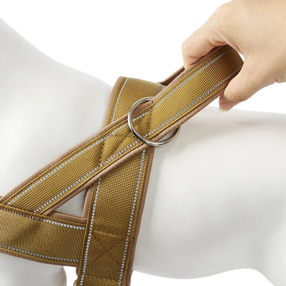 NONECN Tactical Dog Harness 1000D Nylon With Handle Reflective