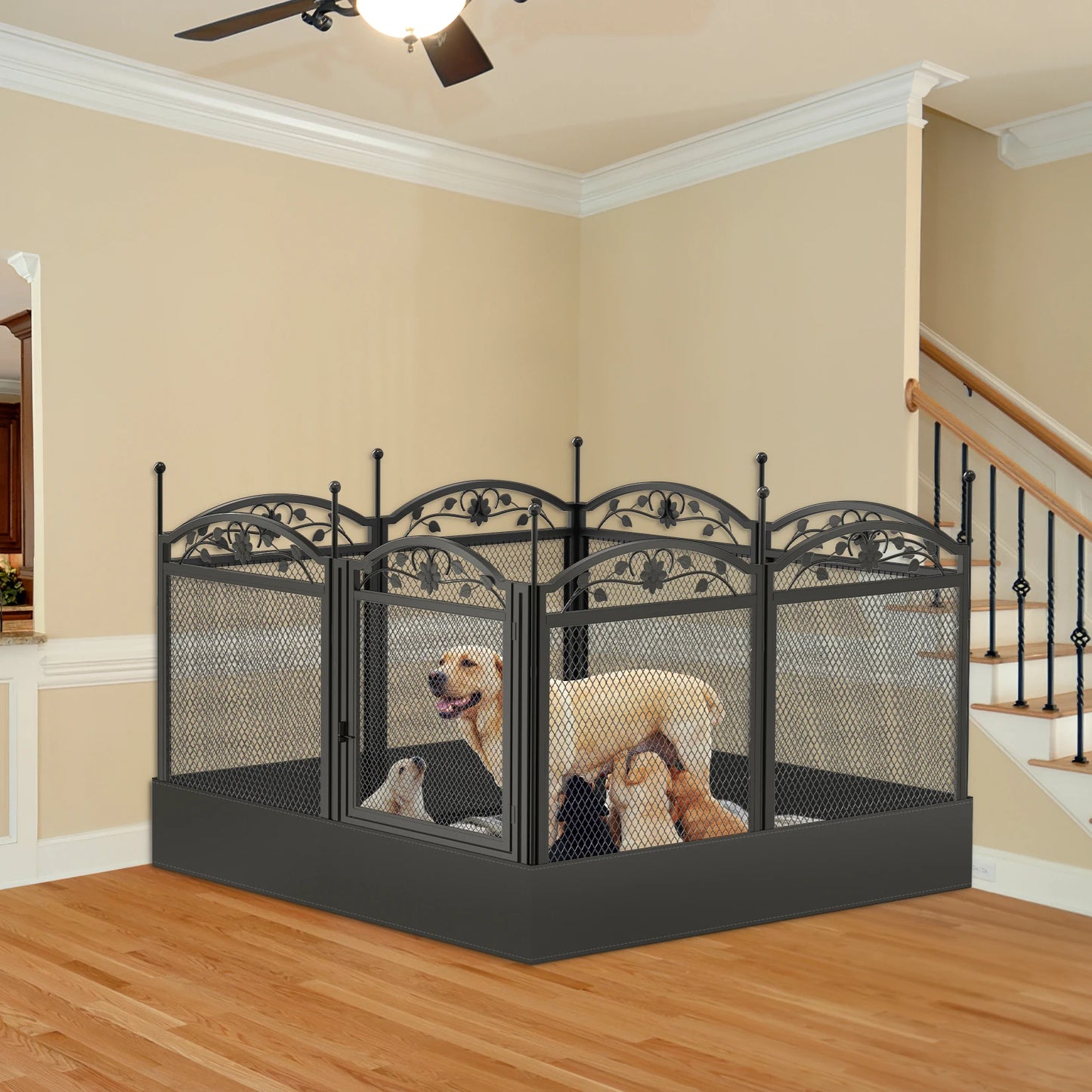 BINGOPAW Heavy Duty Dog Playpen Outdoor Indoor
