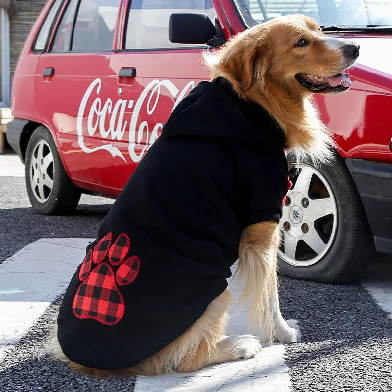 Dog Hoodie Pet Clothes Sweaters with Hat for Small Medium Large Dogs Winter Fleece Dog Coat for Golden retriever dog costume