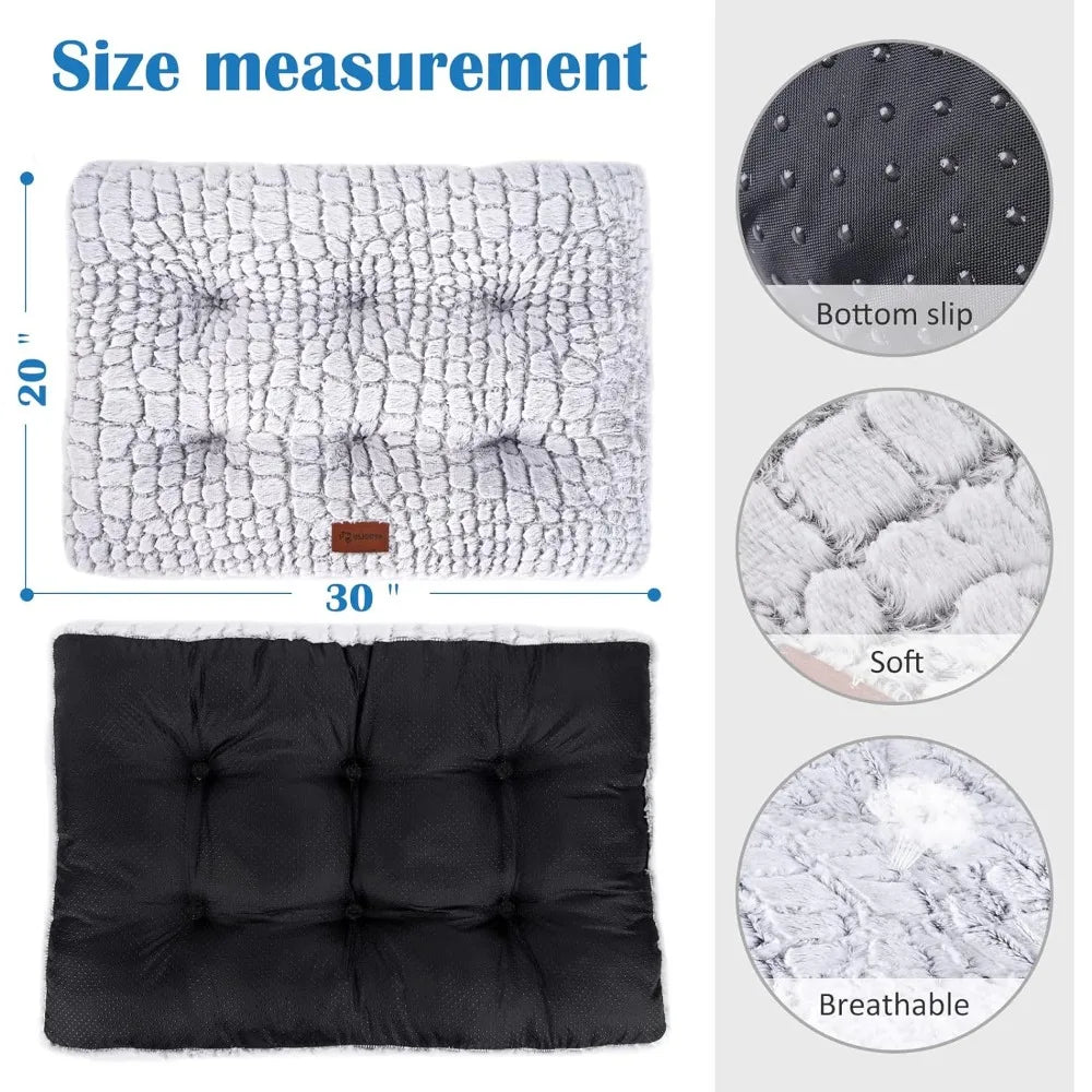 uligota dog bed crate pad plush dog crate mat for small medium large dogs soft dog bed anti slip fulffy comfy kennel pad