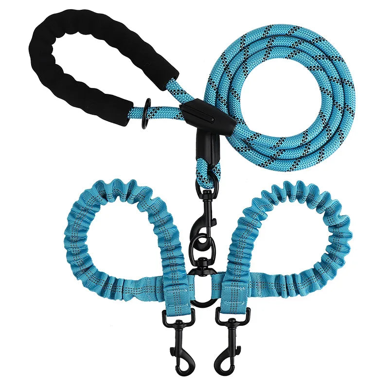 YTYINCN Double Dog Leash Coupler Elastic Nylon Leads