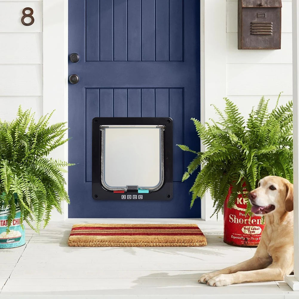 Puppy Kitten Safety Pet Door With 4 Way Security Lock
