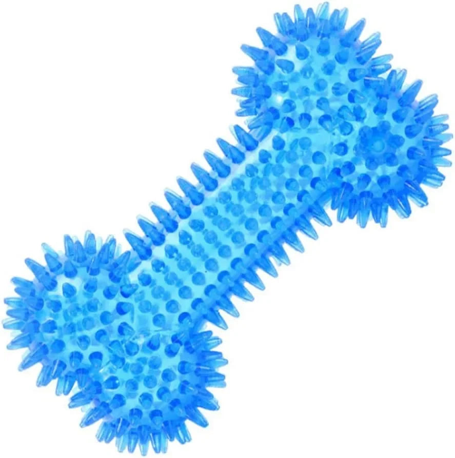 Summer Dog Chew Toys Teething Balls Durable Frozen Puppy Rubber Bone Toys Teeth Cleaning Bones Chewing Training Pet Supplies