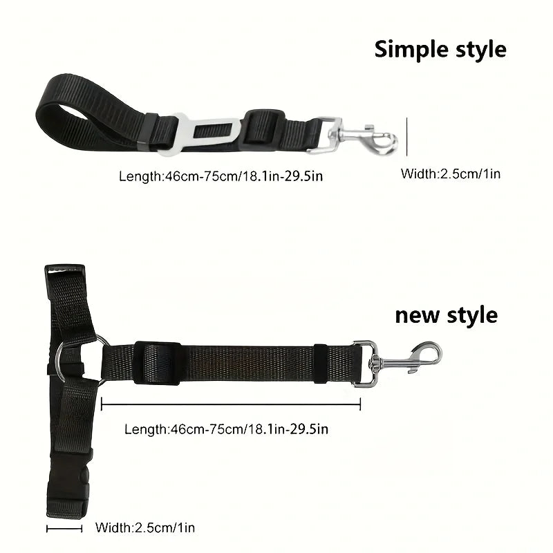 Nylon Two In One Pet Car Seat Belt And Leash