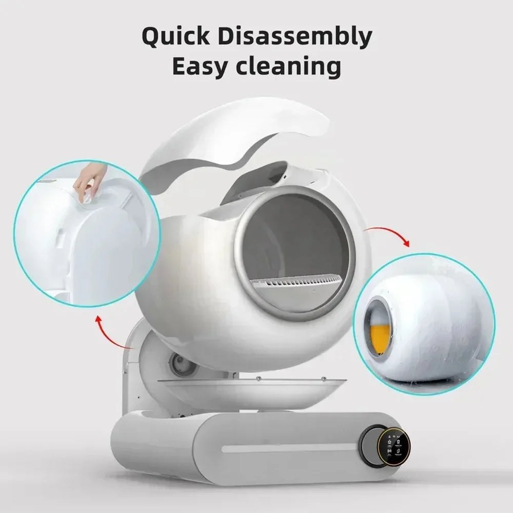 SINGWEDA Automatic Smart Cat Litter Box Self Cleaning Fully Enclosed