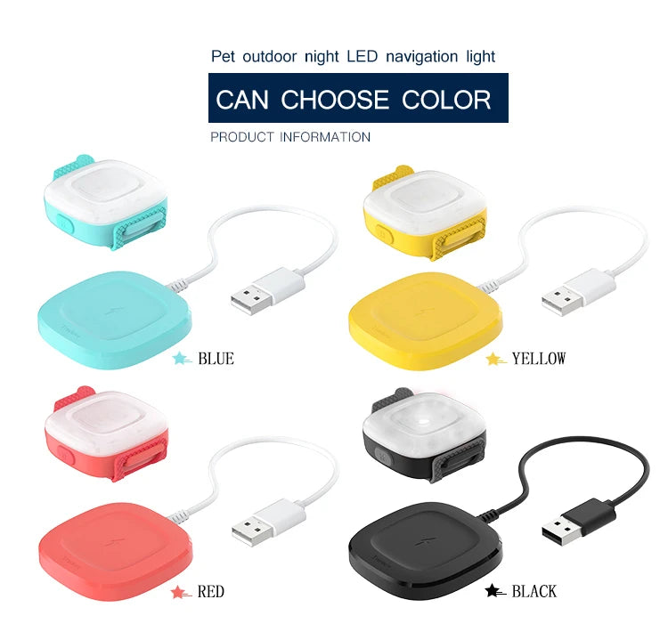 Truelove Pet Night LED TLD19102 Navigation Light Safe and Comfortable Wireless Charging Wear Ropes, Seat Belts Dog Accessories