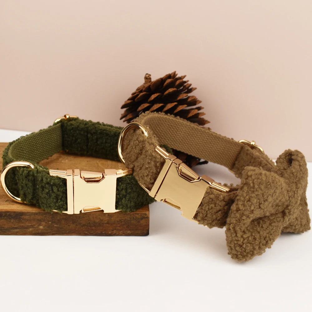 NONECN Luxury Personalized Dog Collar Harness Leash Set with Logo