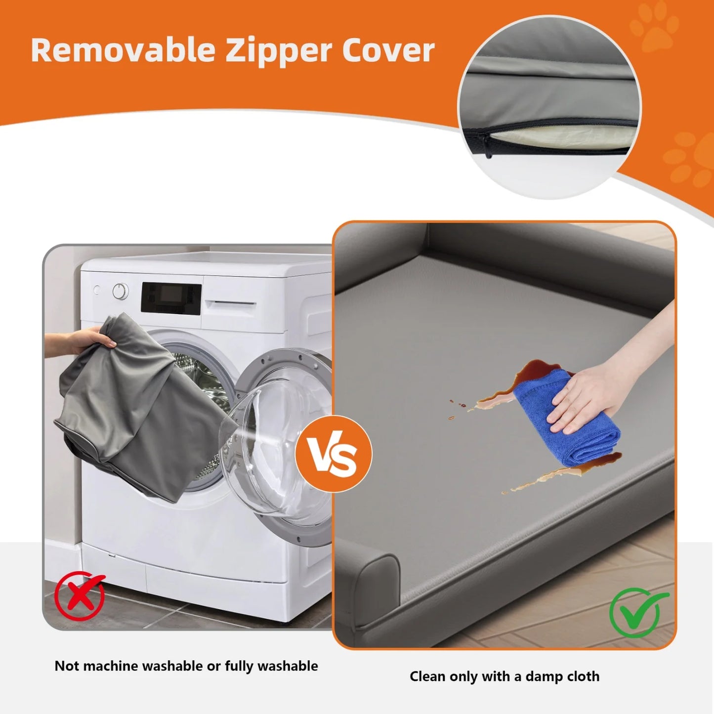 BINGOPAWCN PremiumQuality Microfiber Leather Dog Bed With Orthopedic Memoryfoam Comfort