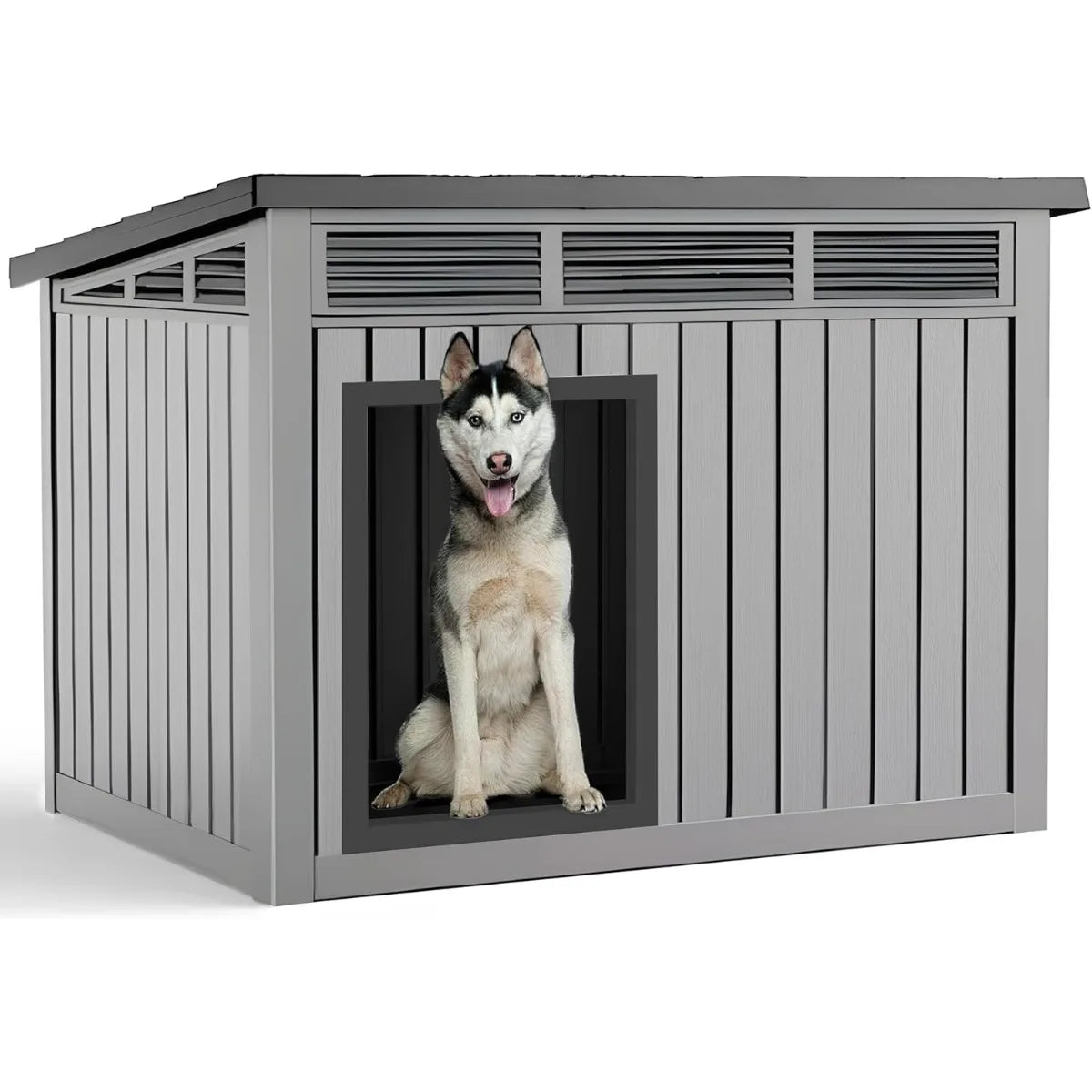 Waterproof Dog House For Indoor And Outdoor Use With Air Vents And Elevated Floor