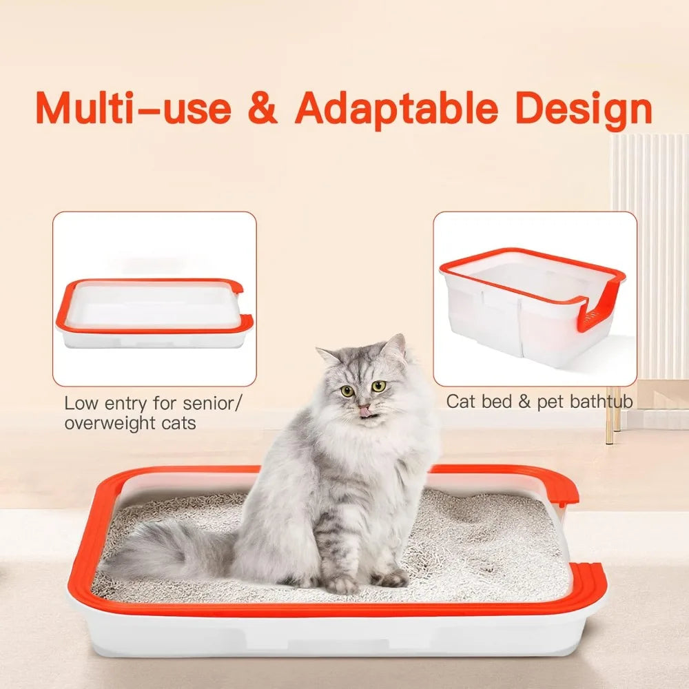 LilMonster Portable Foldable Cat Litter Box For Travel