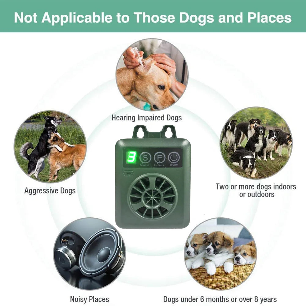 VAKIND Ultrasonic Rechargeable Anti Barking Deterrent For Dogs