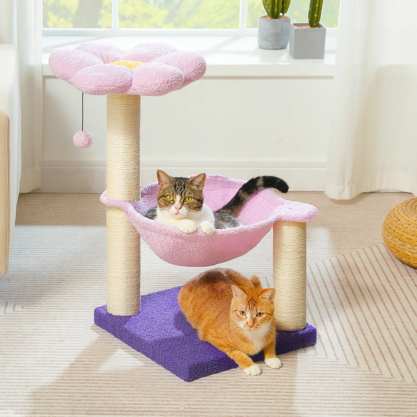 PAWZ Road Flower Cat Tree With Scratching Post And Hammock