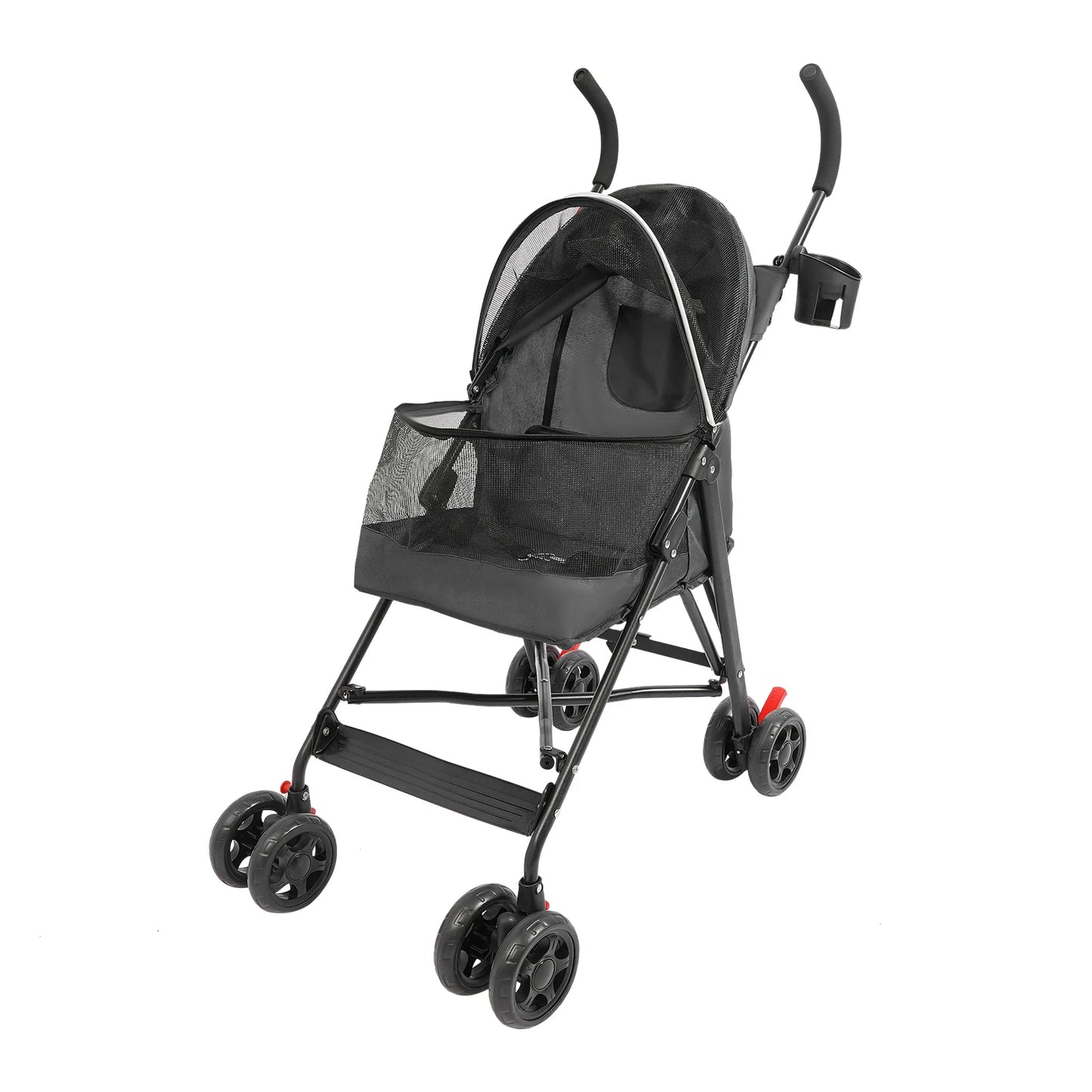 Lightweight Foldable Pet Stroller With 360 Degree Wheels