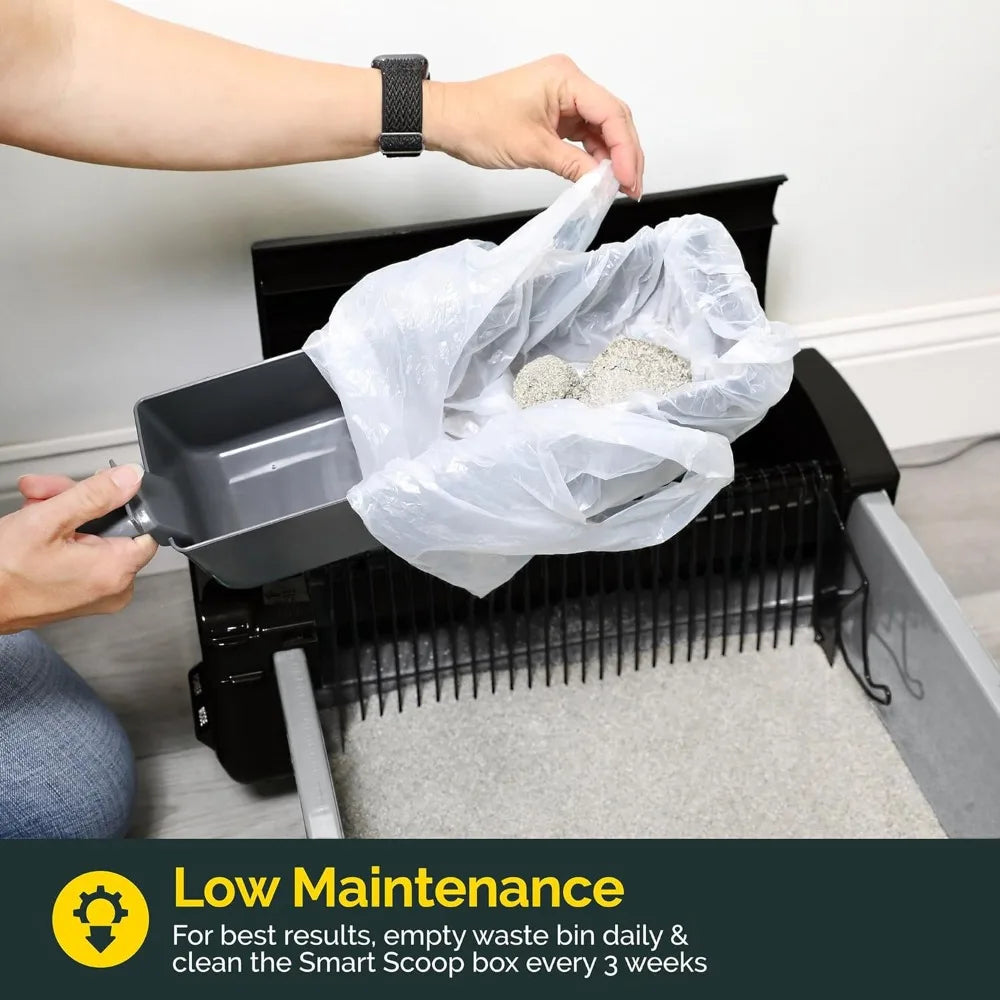 Self Cleaning Semi Automatic Cat Litter Box Scoop Carbon Filter