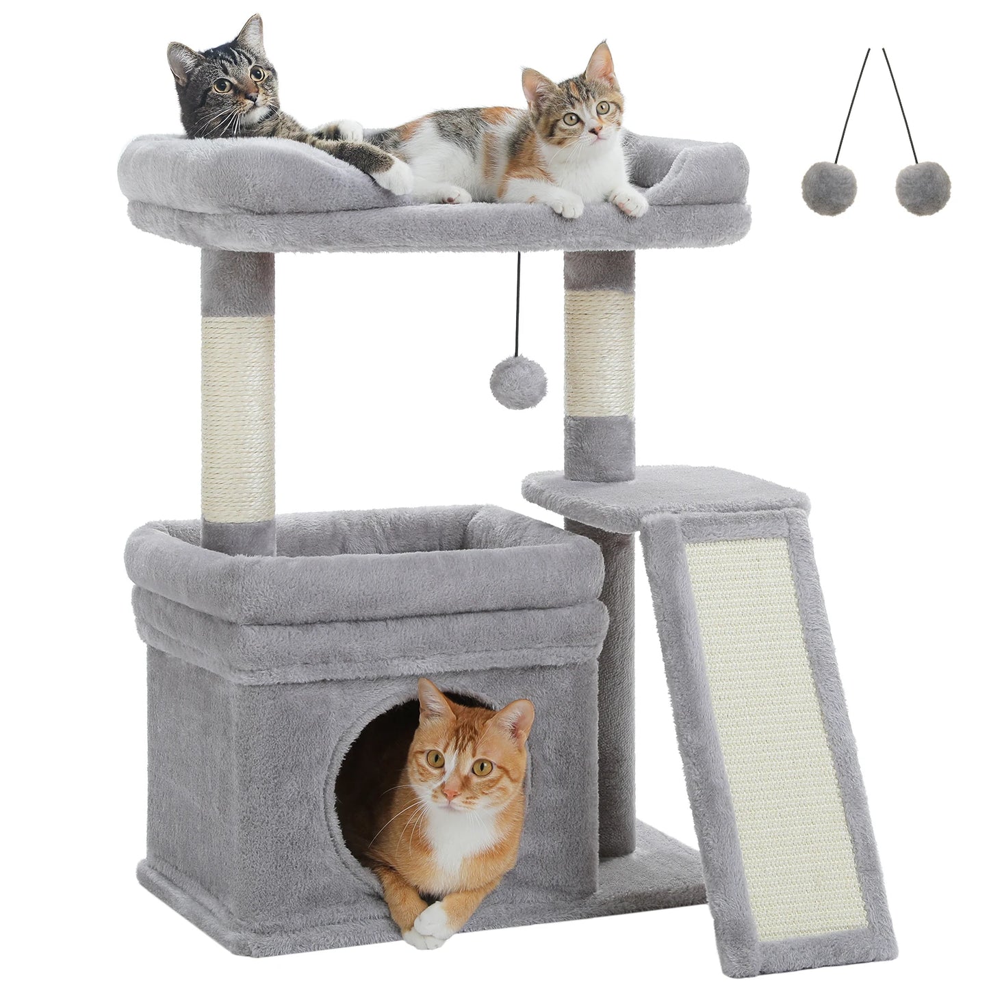PAWZ Road Small Indoor Cat Tree with Three Tiers