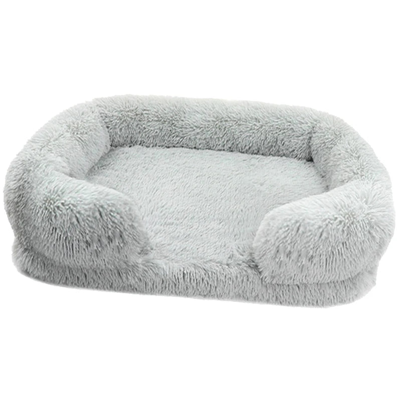 Thickened Orthopedic Dog Bed for Large Dogs with Plush Cover
