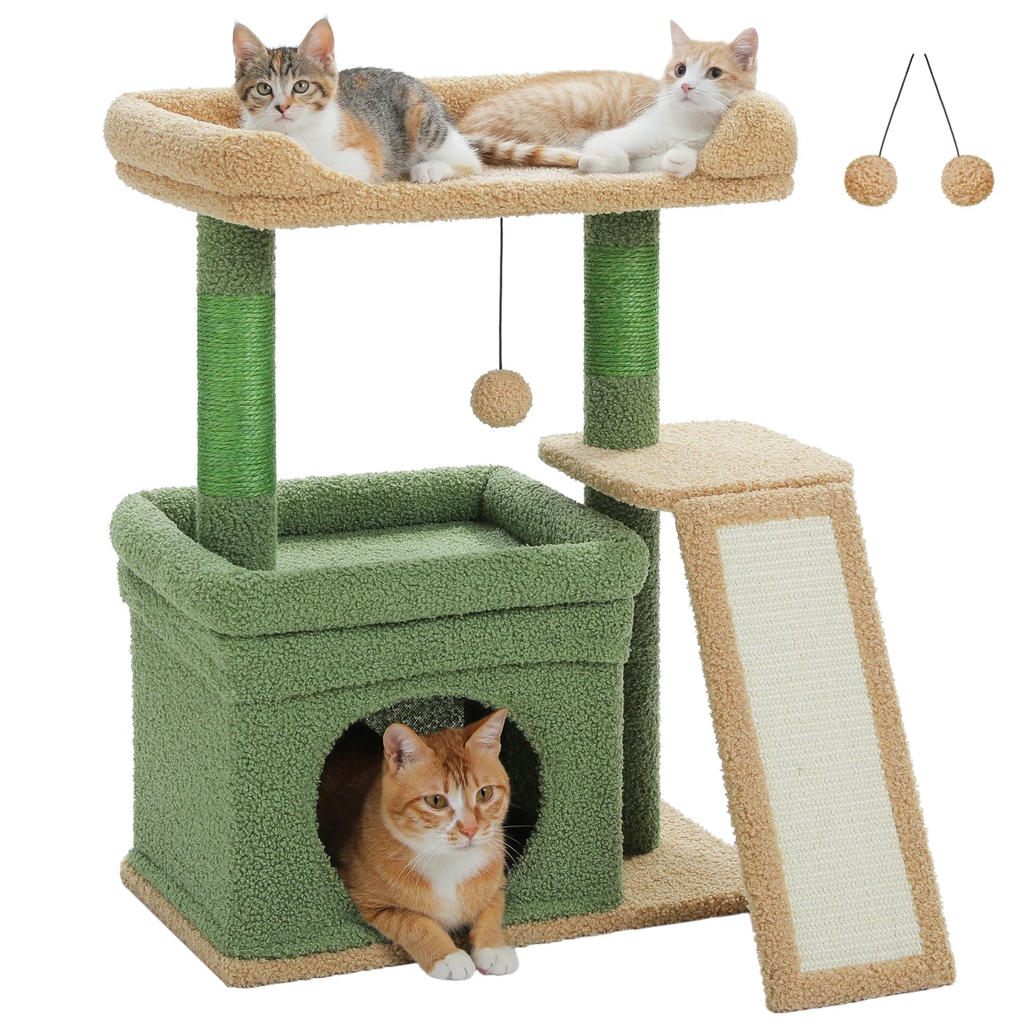 PAWZ Road Small Indoor Cat Tree with Three Tiers