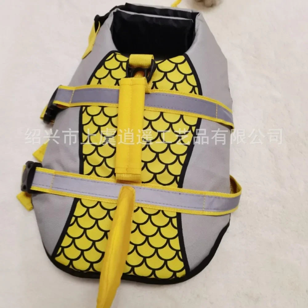 Dog Life Jacket With Enhanced Buoyancy And Handle