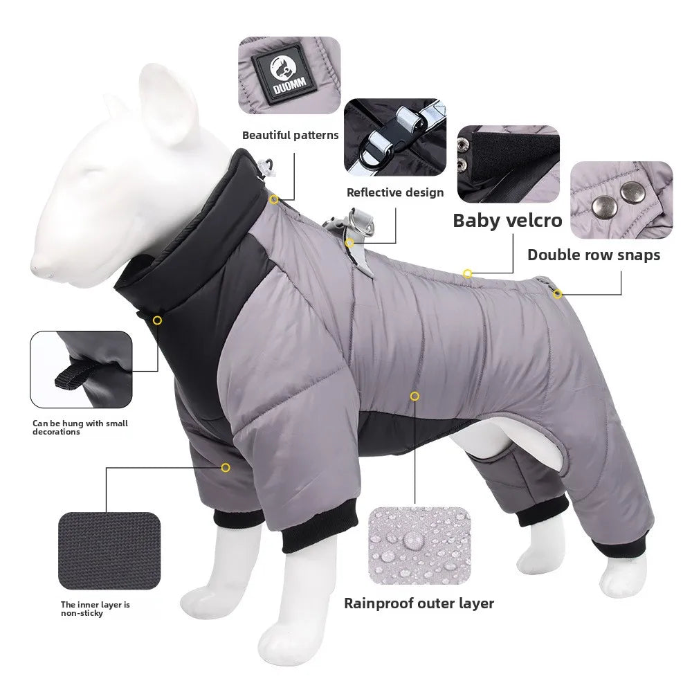 CN Zhejiang Cotton-Padded Dog Winter Coat Windproof