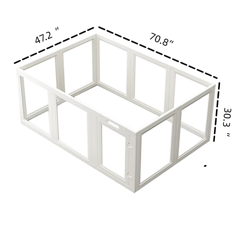 Dog Door Clear Playpen Fence for Small and Medium Dogs