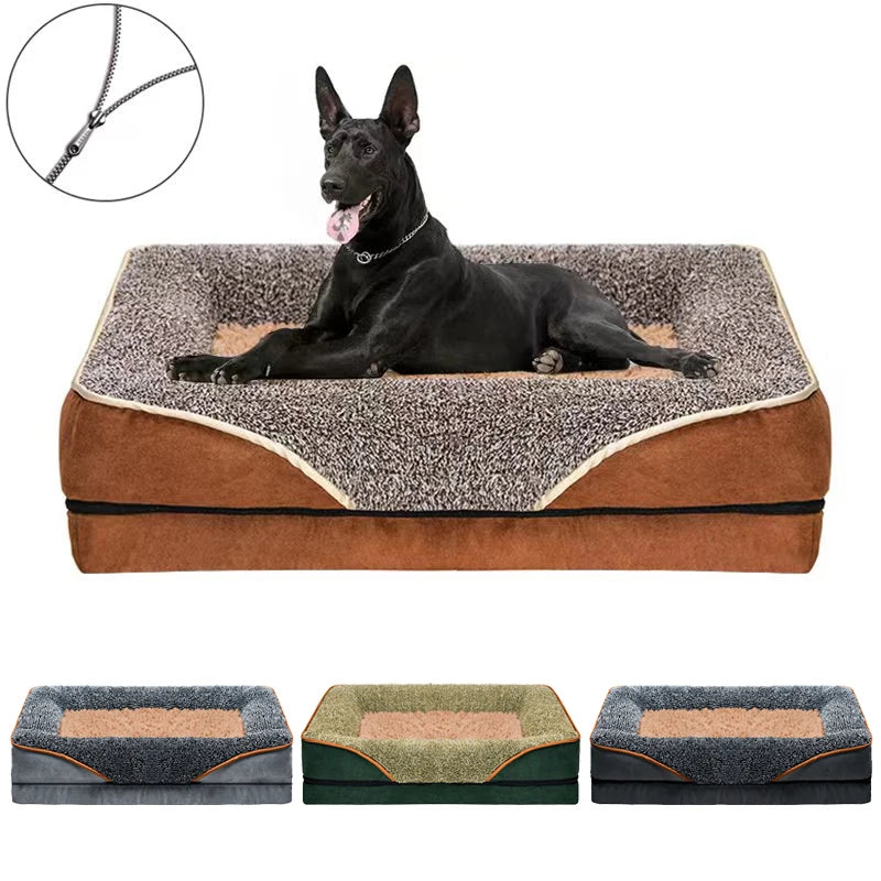 Oversized Removable Washable Dog Bed With Raised Edges