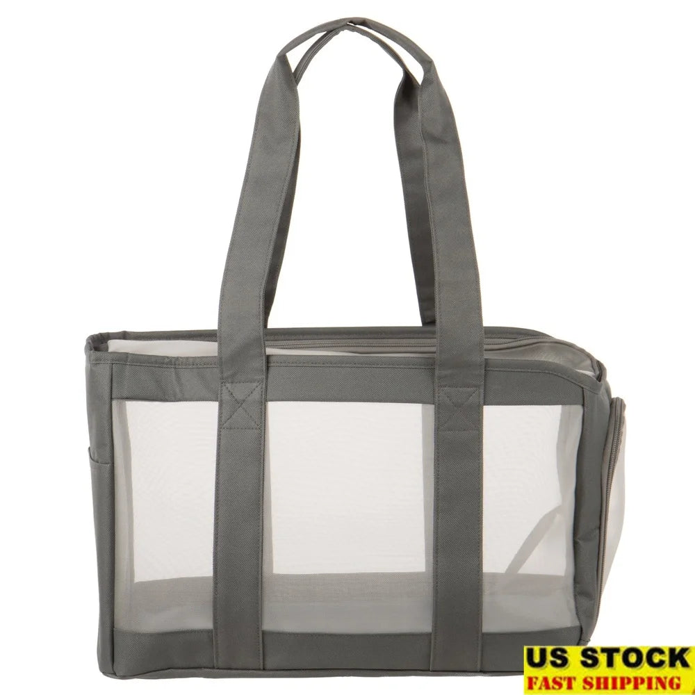 DUTRIEUX Durable Mesh Soft-Sided Pet Tote Carrier For Travel