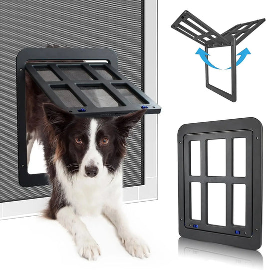 ATUBAN Lockable Magnetic Dog Door for Sliding Screen Door
