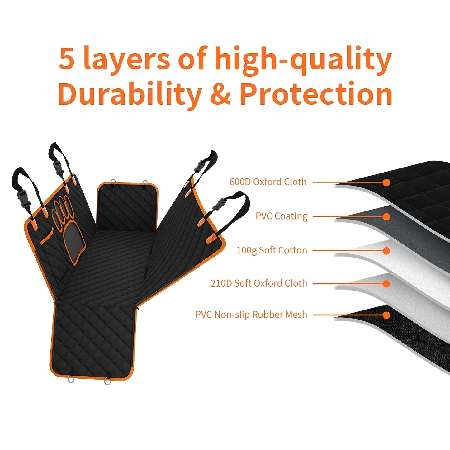 Zhejiang Dog Seat Cover Hammock Anti Slip Rear Car Seat